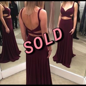 La Femme Two Piece Prom Dress